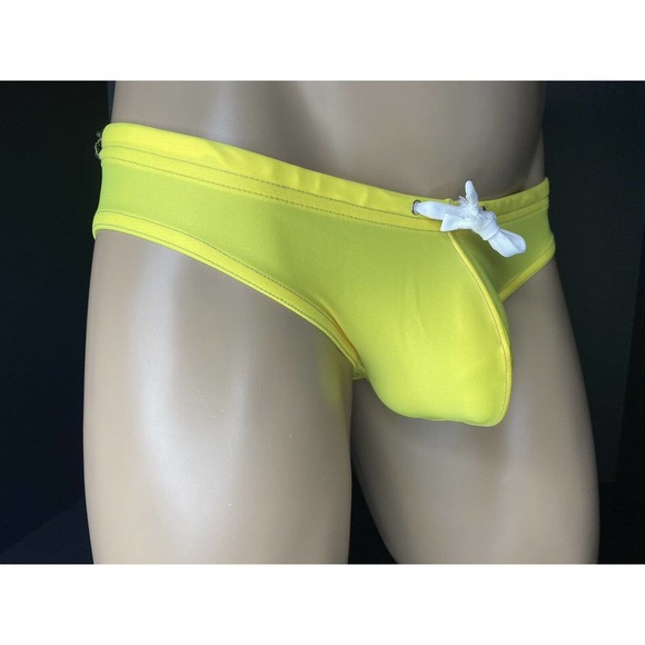 Vintage N2N Bodywear Yellow Pouch Bikini - Small - Picture 1 of 5
